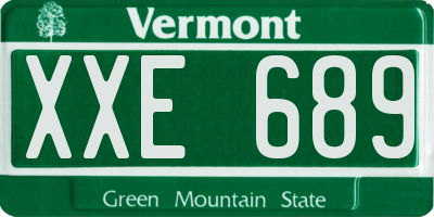 VT license plate XXE689