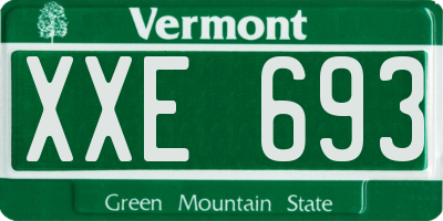 VT license plate XXE693