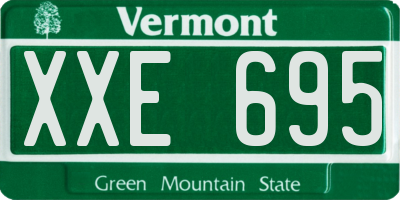 VT license plate XXE695