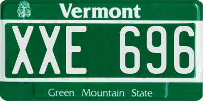 VT license plate XXE696