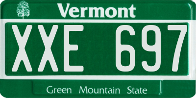 VT license plate XXE697