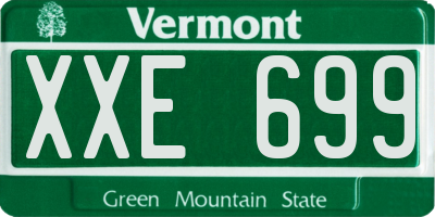 VT license plate XXE699