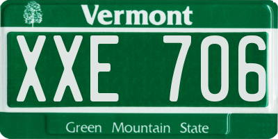 VT license plate XXE706