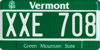 VT license plate XXE708