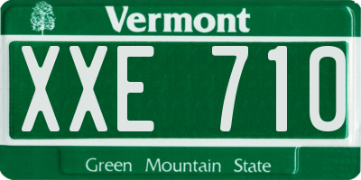 VT license plate XXE710