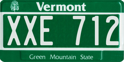 VT license plate XXE712