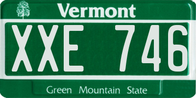 VT license plate XXE746