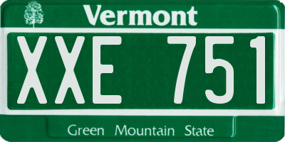 VT license plate XXE751