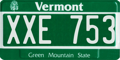 VT license plate XXE753