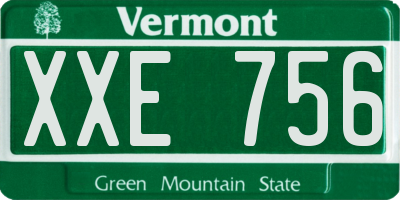 VT license plate XXE756