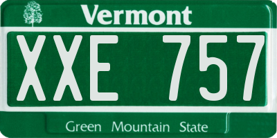 VT license plate XXE757