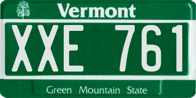 VT license plate XXE761