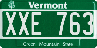 VT license plate XXE763
