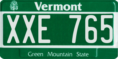 VT license plate XXE765
