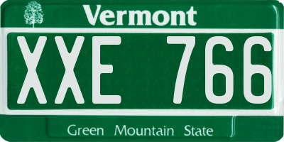 VT license plate XXE766