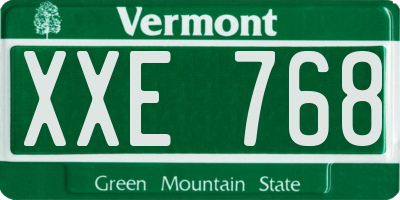 VT license plate XXE768