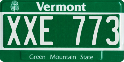 VT license plate XXE773