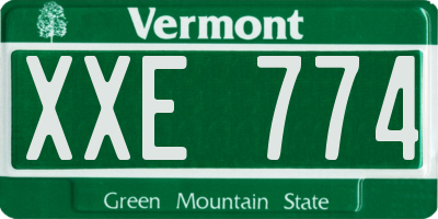 VT license plate XXE774