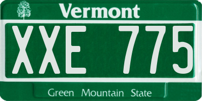 VT license plate XXE775