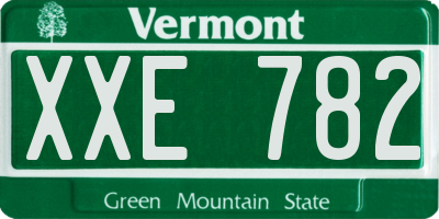 VT license plate XXE782