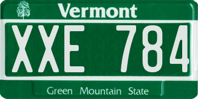 VT license plate XXE784