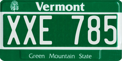 VT license plate XXE785