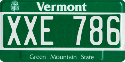 VT license plate XXE786