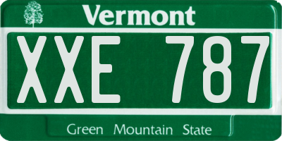 VT license plate XXE787