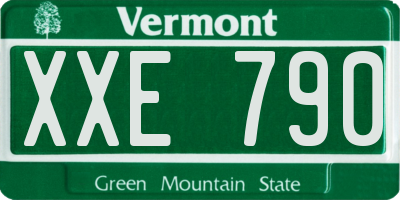 VT license plate XXE790