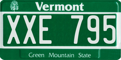 VT license plate XXE795