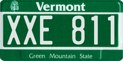 VT license plate XXE811