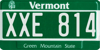 VT license plate XXE814