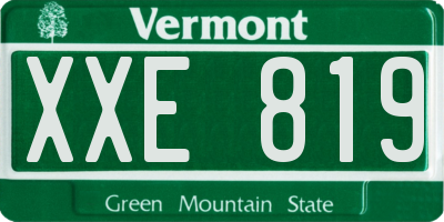 VT license plate XXE819