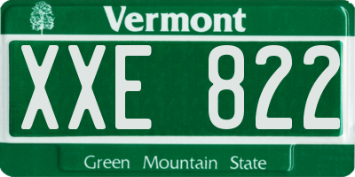 VT license plate XXE822