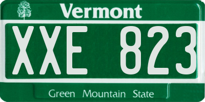 VT license plate XXE823
