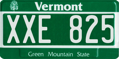 VT license plate XXE825
