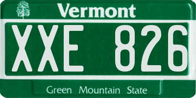 VT license plate XXE826
