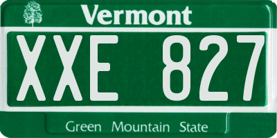 VT license plate XXE827