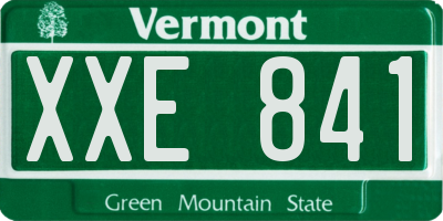 VT license plate XXE841