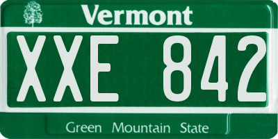 VT license plate XXE842