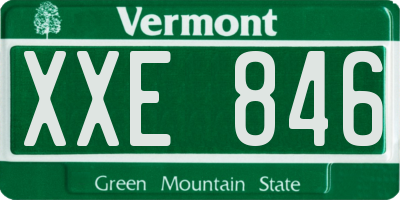 VT license plate XXE846
