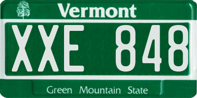 VT license plate XXE848