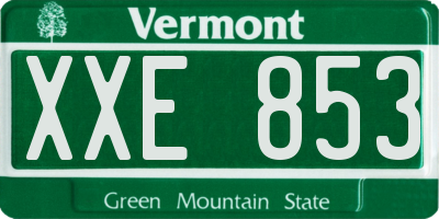 VT license plate XXE853