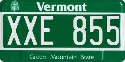 VT license plate XXE855