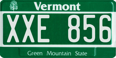 VT license plate XXE856