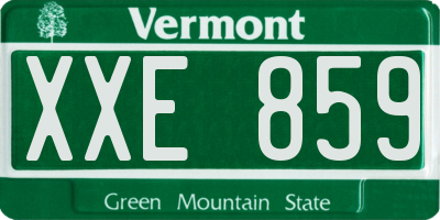 VT license plate XXE859
