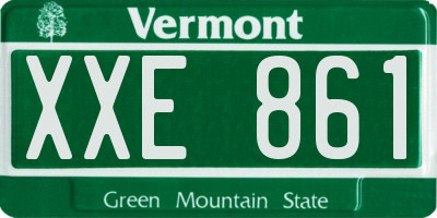 VT license plate XXE861