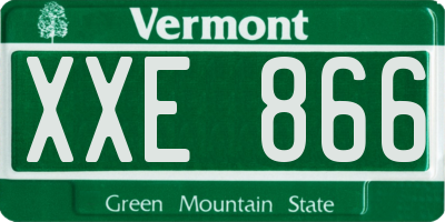 VT license plate XXE866