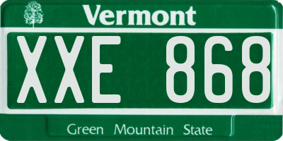 VT license plate XXE868