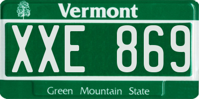 VT license plate XXE869